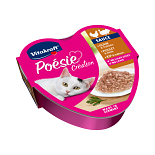 Vitakraft kattenvoer Poésie Création Kip en Kalkoen in Saus 85 gr