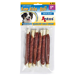 Antos Rawhide White Roll met Duck 13 cm 6 st