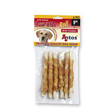 Antos Rawhide White Roll met Chicken 13 cm 6 st