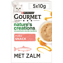 Gourmet Nature's Creations Puree Zalm/Wortel 5 x 10 gr