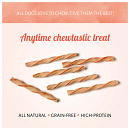 Antos Raw Hide White Twirl met Chicken<br> 13 cm 100 st