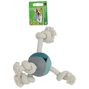 Hondenspeelgoed Bal met 2 Flosstouwen Blauw