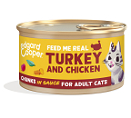 Edgard & Cooper kattenvoer Kalkoen & Kip Chunks 85 gr