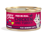 Edgard & Cooper kattenvoer Senior Kip & Kalkoen Chunks 85 gr