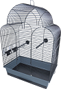 Inter-Zoo vogelkooi Sonia Zwart/Grijs