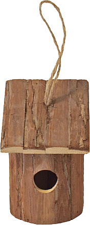 Broedhuis rond met schuin dak natural