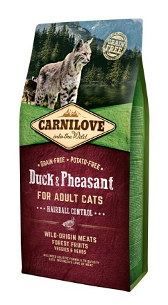 Carnilove Duck & Pheasant Hairball 6 kg