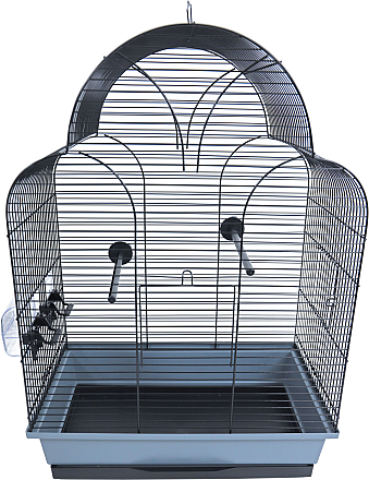 Inter-Zoo vogelkooi Sonia Zwart/Grijs
