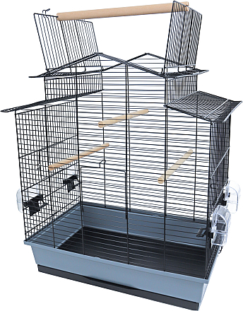 Inter-Zoo vogelkooi <br>Iza 3 Cabrio Zwart/Grijs