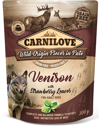 Carnilove Venison with Strawberry Leaves <br>300 gr