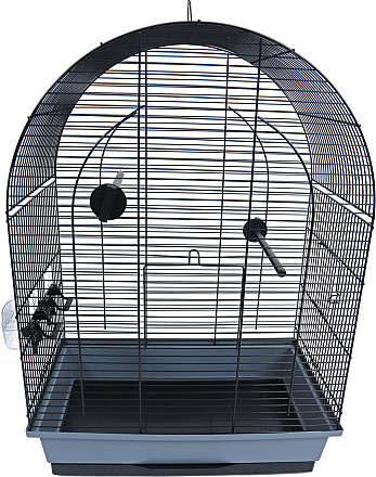 Inter-Zoo vogelkooi <br>Lusi 2 Zwart/Grijs