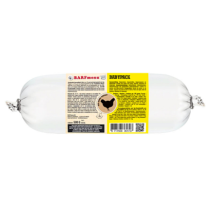 BARFmenu Hondenvoer Babypack 500 gr