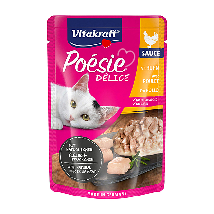 Vitakraft kattenvoer Poésie Déli Sauce kip <br>85 gr