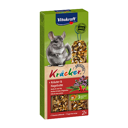 Vitakraft Kräcker Original chinchilla - kruiden en rozenbottel 2 st