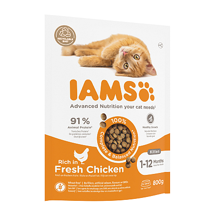 IAMS Kattenvoer Kitten Chicken 800 gr