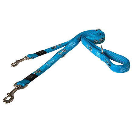 Rogz Hondenlijn Multi Fancy Dress Turqoise Paw