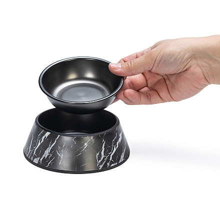 Designed by Lotte Voer- en Drinkbak Meis Zwart