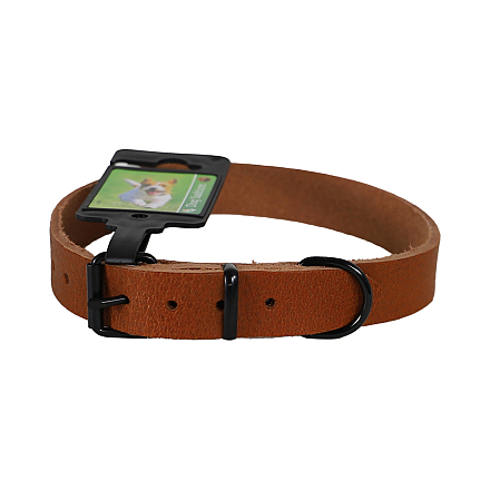 Halsband Comfortleder Cognac