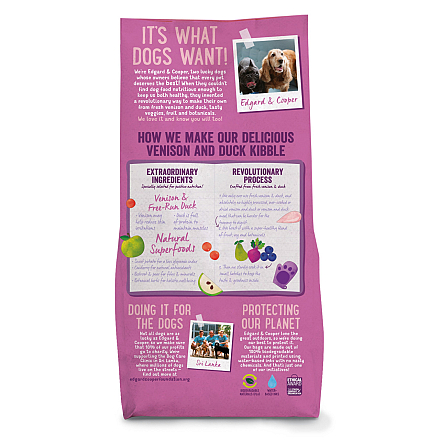 Edgard & Cooper hondenvoer Adult hert en eend 12 kg