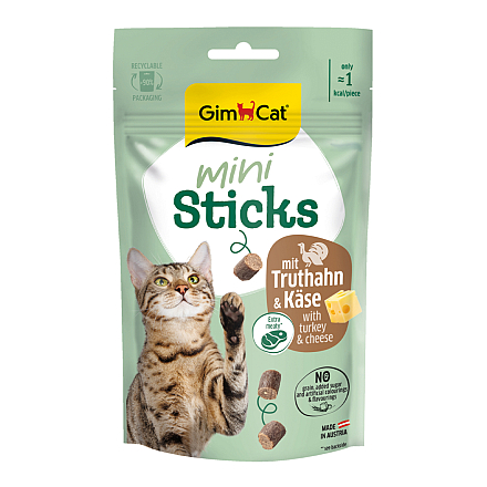 GimCat Mini Sticks Kalkoen & Kaas 50 gr