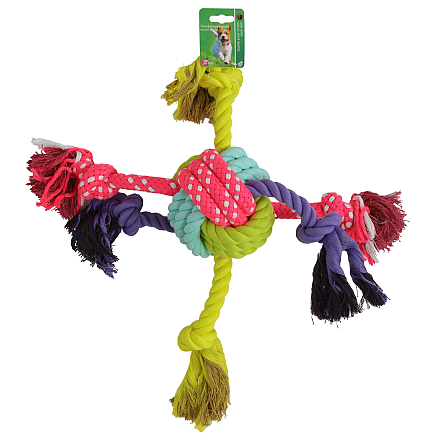 Hondenspeelgoed Knoopbal met Knoopslierten 58 cm