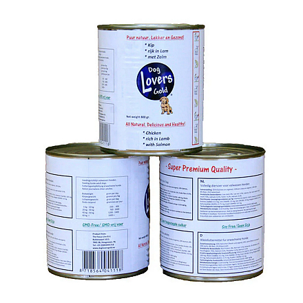 Dog Lovers Gold Kip/Lam/Zalm 800 gr