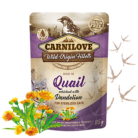 Carnilove Cat Pouch Quail 85 gr