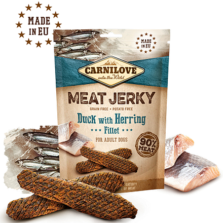 Carnilove Jerky Duck With Herring Fillet <br>100 gr