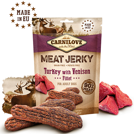 Carnilove Jerky Turkey With Venison Fillet <br>100 gr