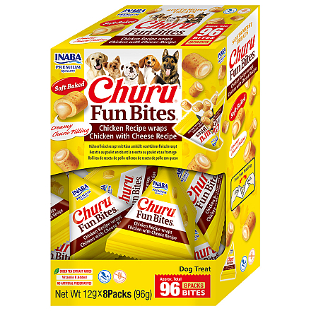 Inaba Churu Fun Bites Chicken Wraps Chicken & Cheese 8 x 12 gr
