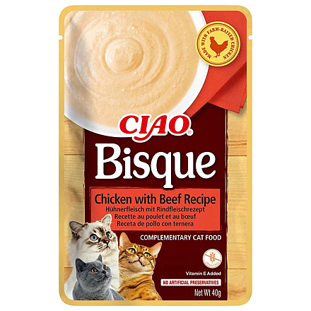 Inaba Ciao Bisque Chicken with Beef 40 gr