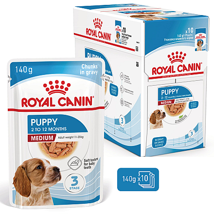 Royal Canin Hondenvoer Medium Puppy 10 x 140 gr