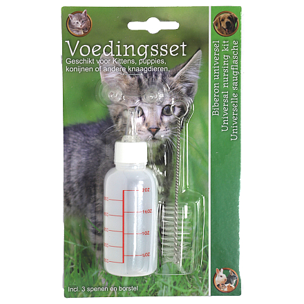 Voedingsset met Zuigflesje Klein Huisdier