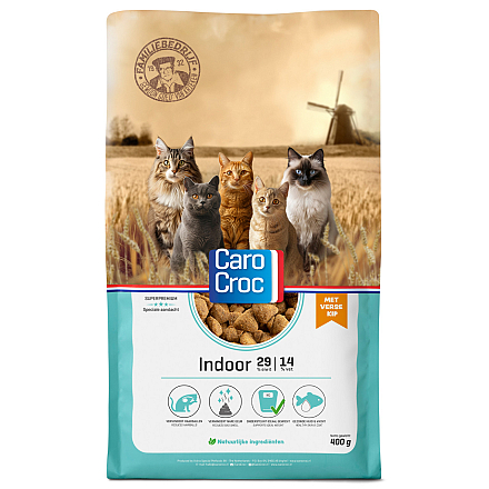 CaroCroc Kattenvoer Indoor 400 gr