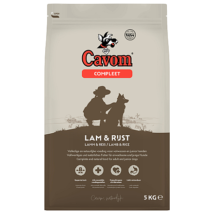 Cavom hondenvoer Compleet Lam & Rijst <br>5 kg