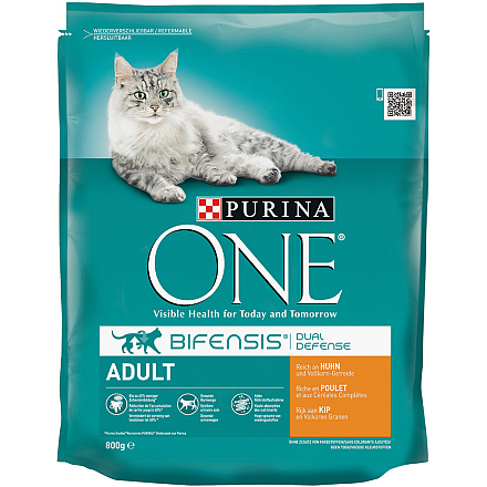 Purina One Kattenvoer Adult kip en volkoren granen 800 gr