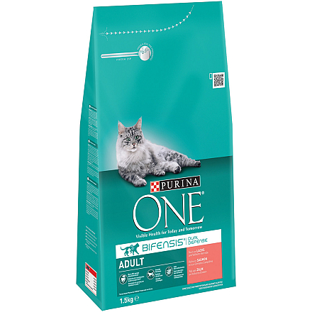 Purina One Kattenvoer Adult zalm en volkoren granen 1,5 kg