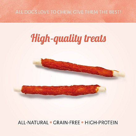 Antos Rawhide White Roll met Chicken <br>24 cm 2 st