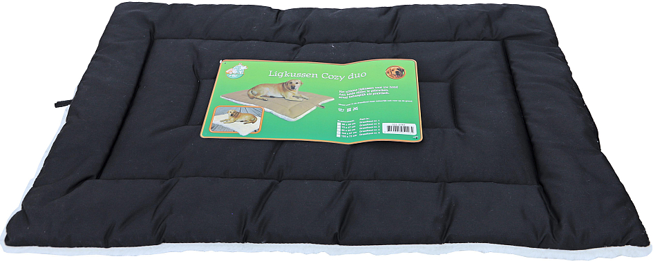 Ligkussen Cozy Duo antraciet/wit